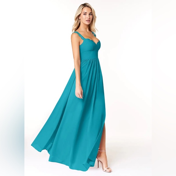 NWT Azazie “Cleobella” Bridesmaid Dress in JADE - Picture 10 of 12